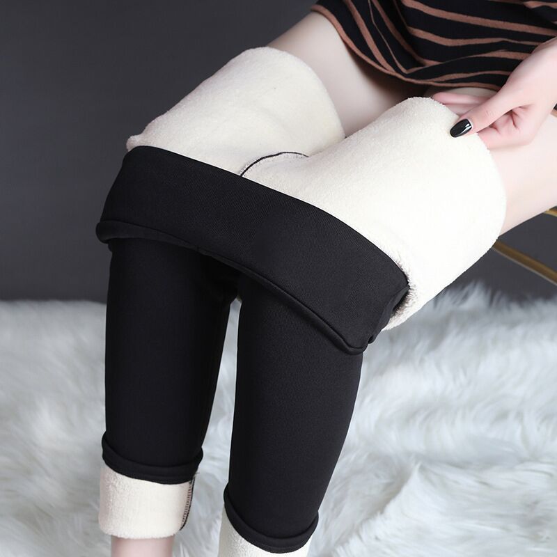Winter Leggings Warm Thick High Stretch Lamb Cashmere Leggins Skinny Fitness Woman Pants CJ