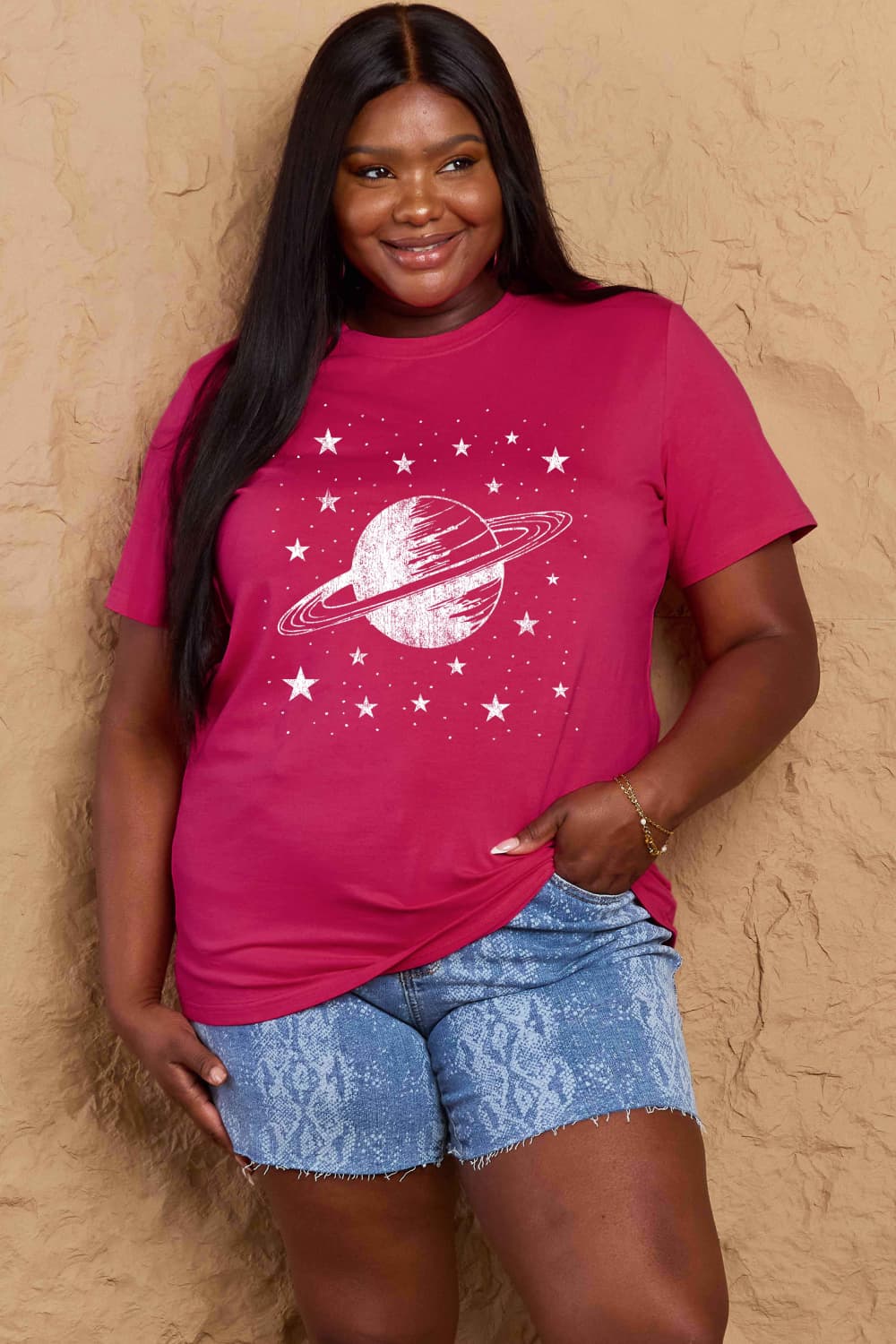 Simply Love Full Size Planet Graphic Cotton T-Shirt Trendsi