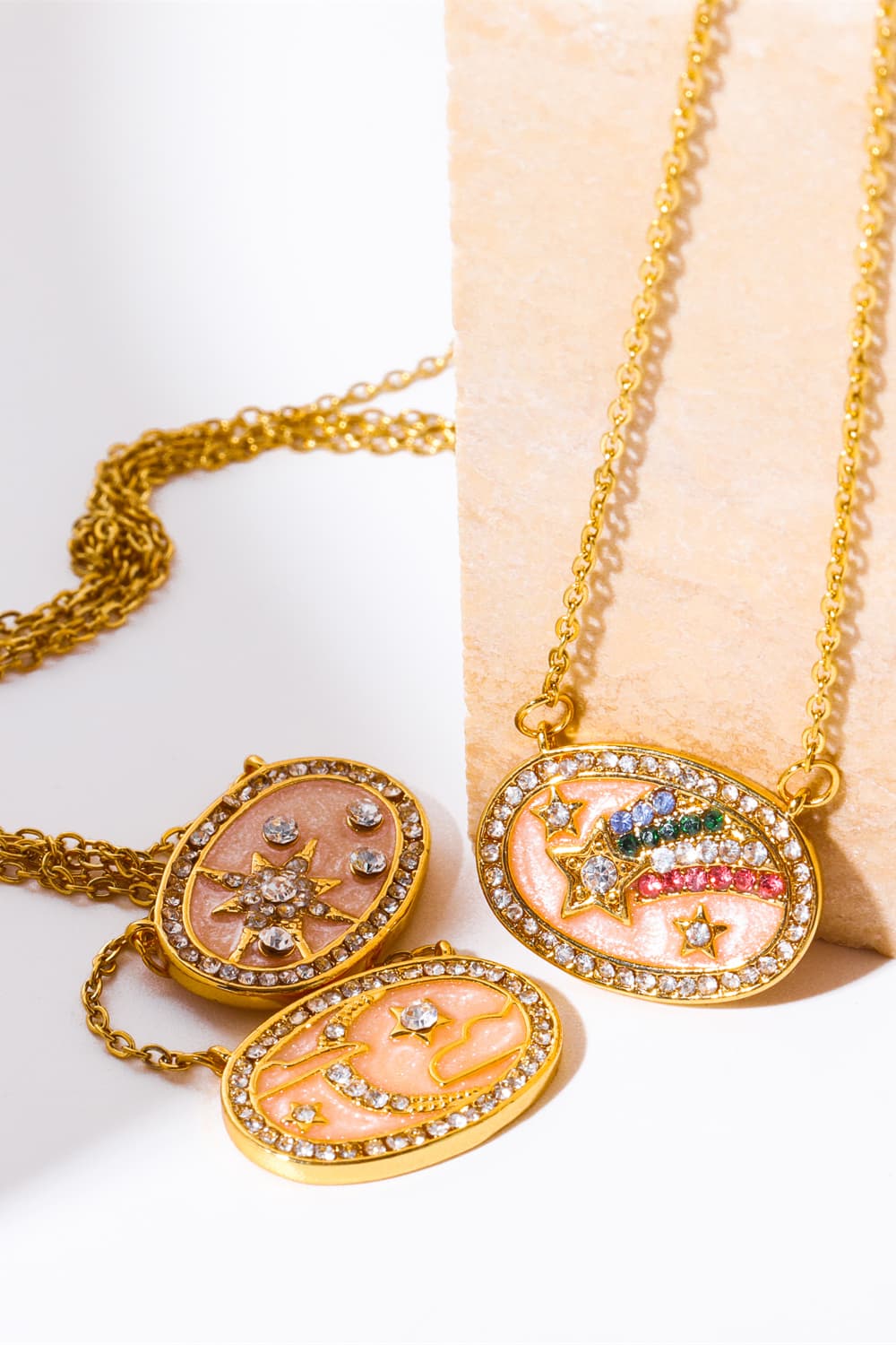 Stars in the Plate Pendant Copper Necklace Trendsi