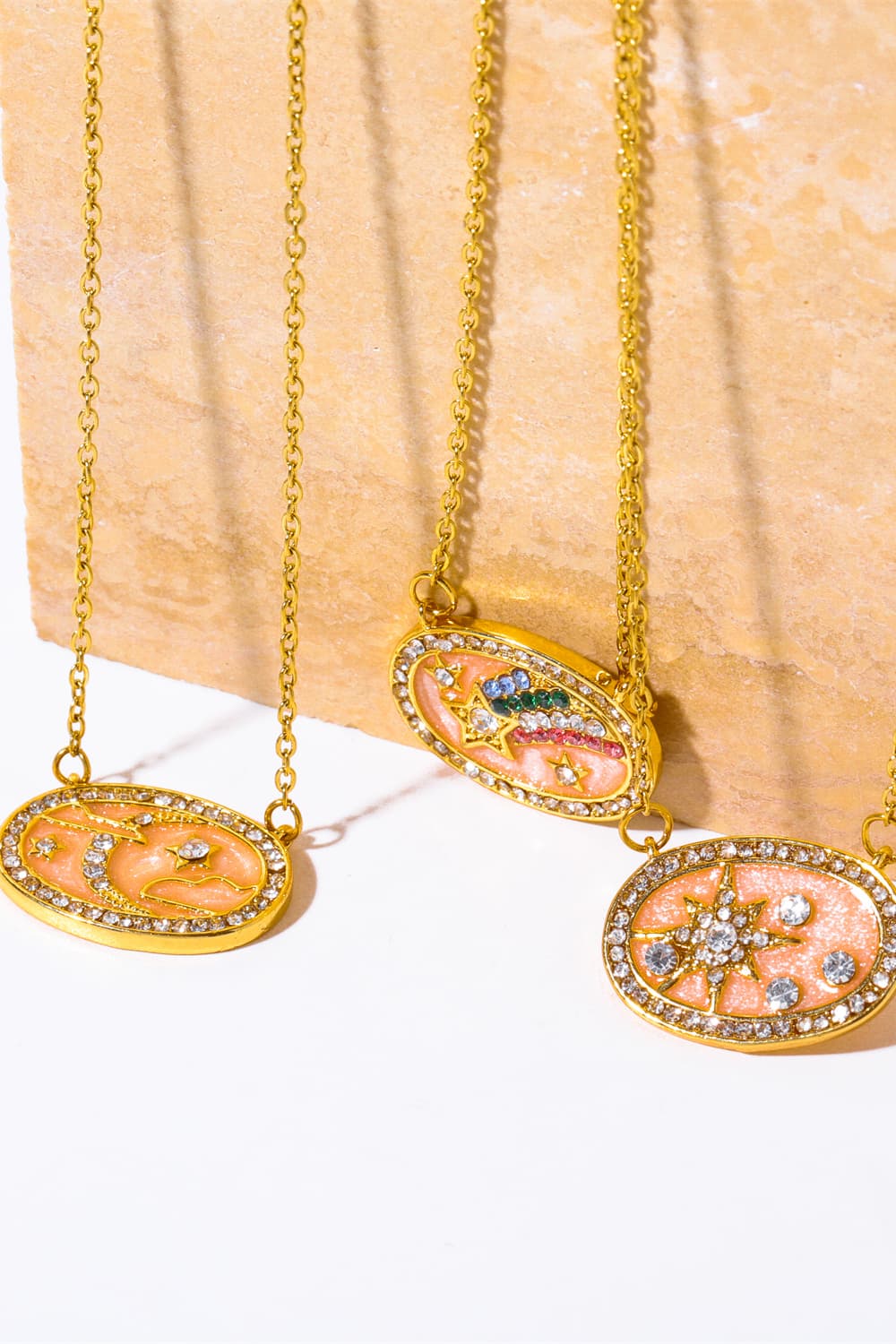 Stars in the Plate Pendant Copper Necklace Trendsi