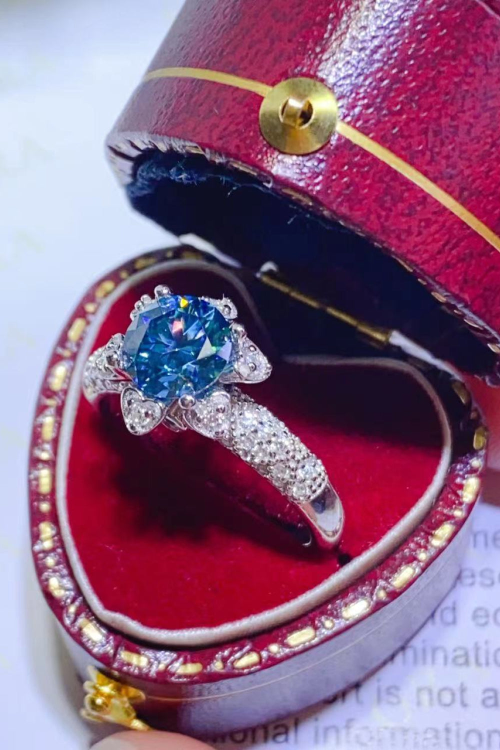 Stunning 1 Carat Moissanite 925 Sterling Silver Ring Trendsi