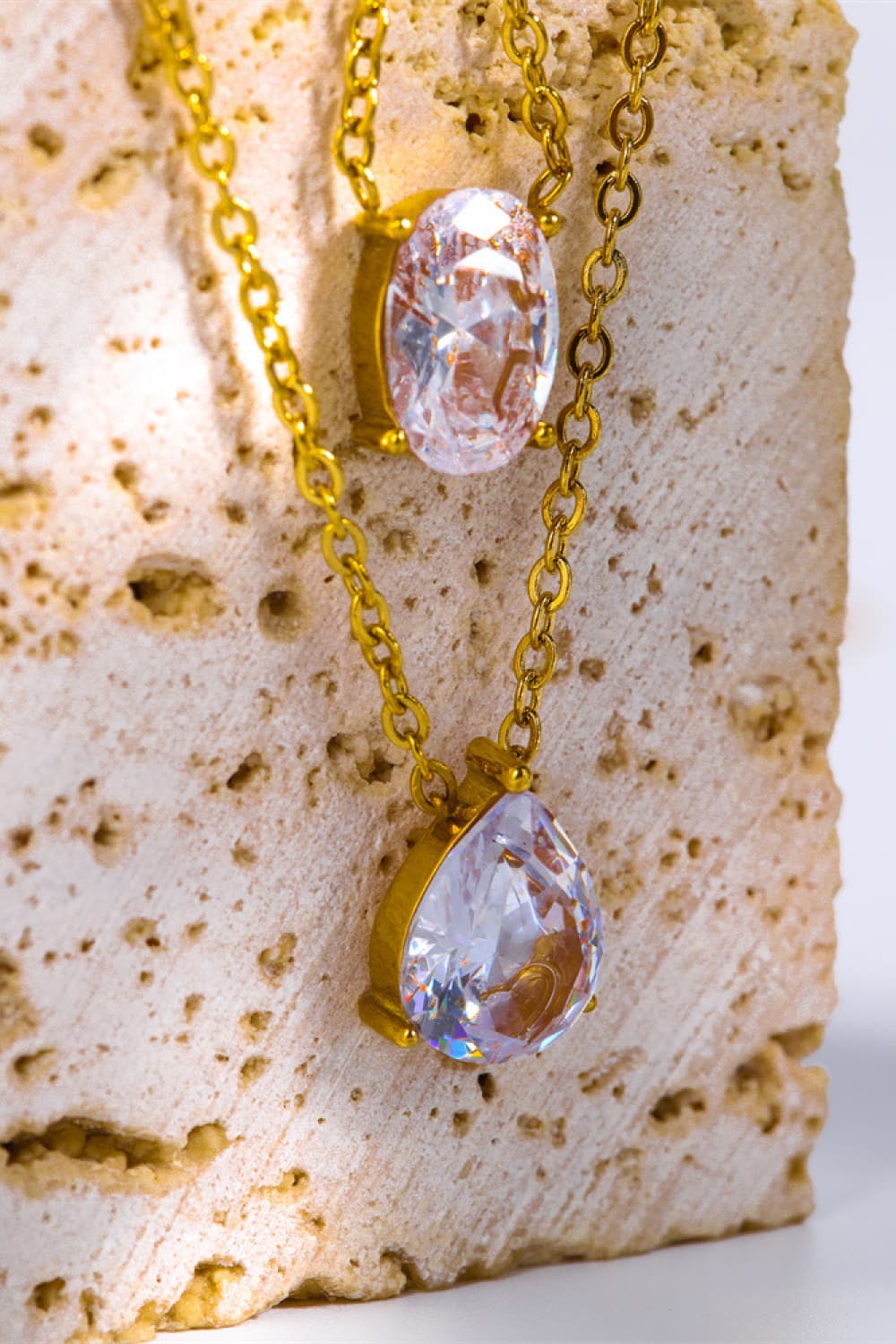 Stainless Steel Geometrical Shape Necklace Trendsi