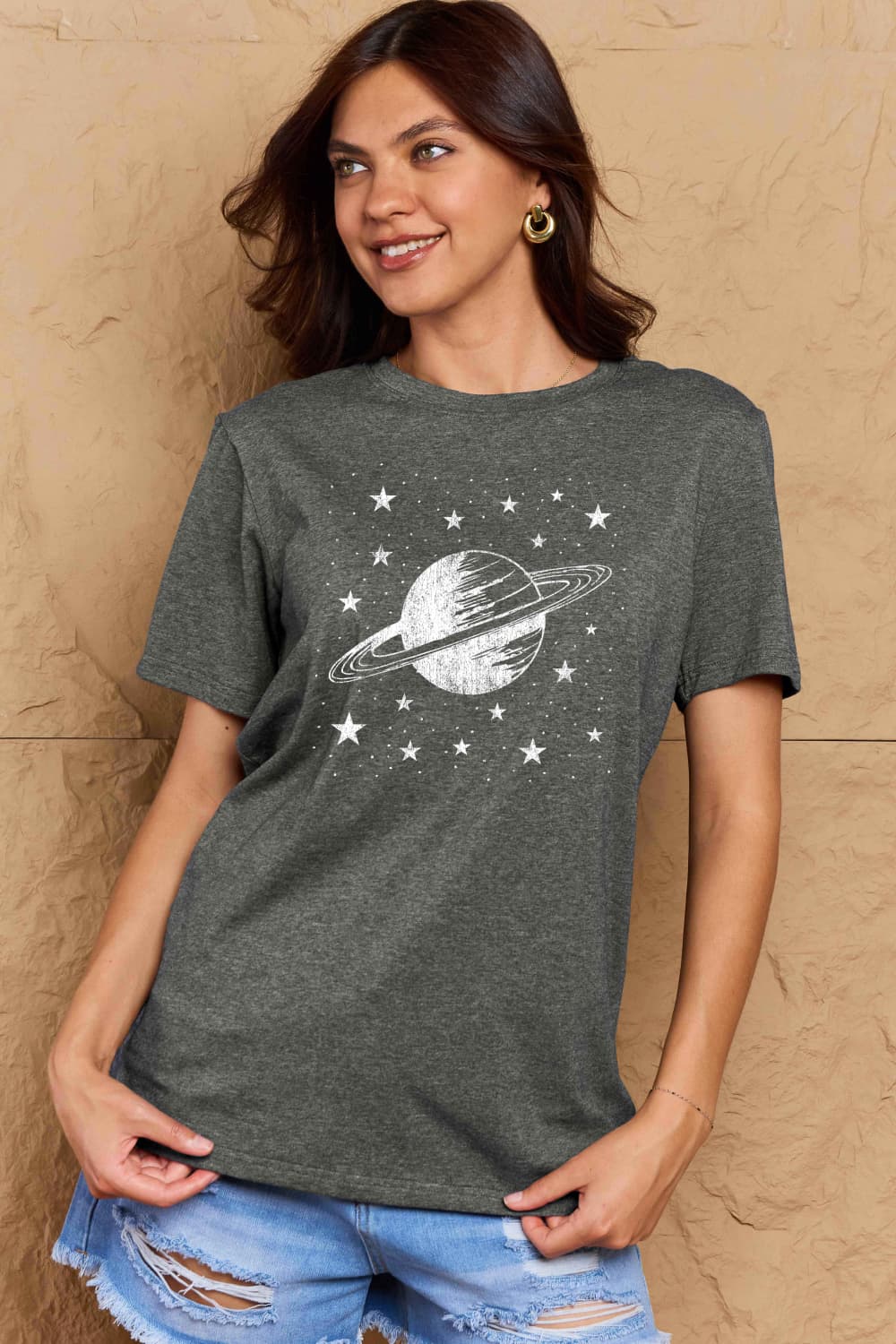Simply Love Full Size Planet Graphic Cotton T-Shirt Trendsi