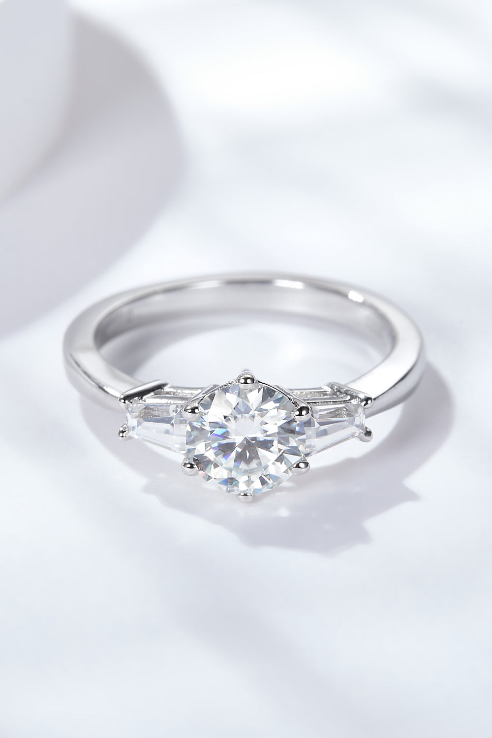 Loyal Love 1 Carat Moissanite Platinum-Plated Ring Trendsi