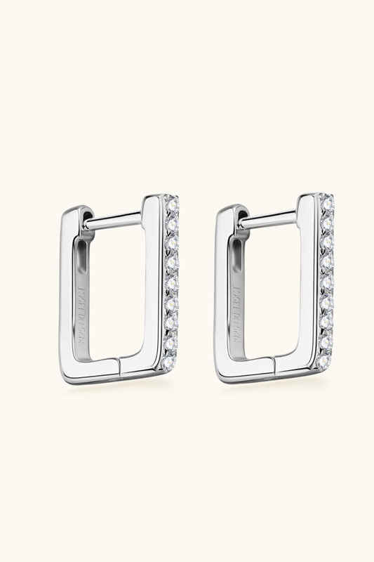 Moissanite Geometric 925 Sterling Silver Earrings Trendsi