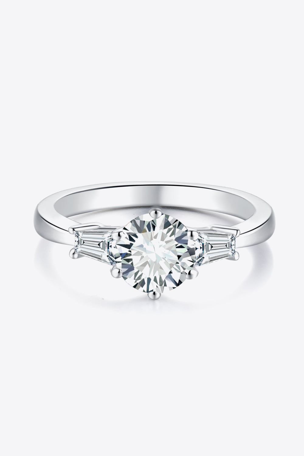Loyal Love 1 Carat Moissanite Platinum-Plated Ring Trendsi