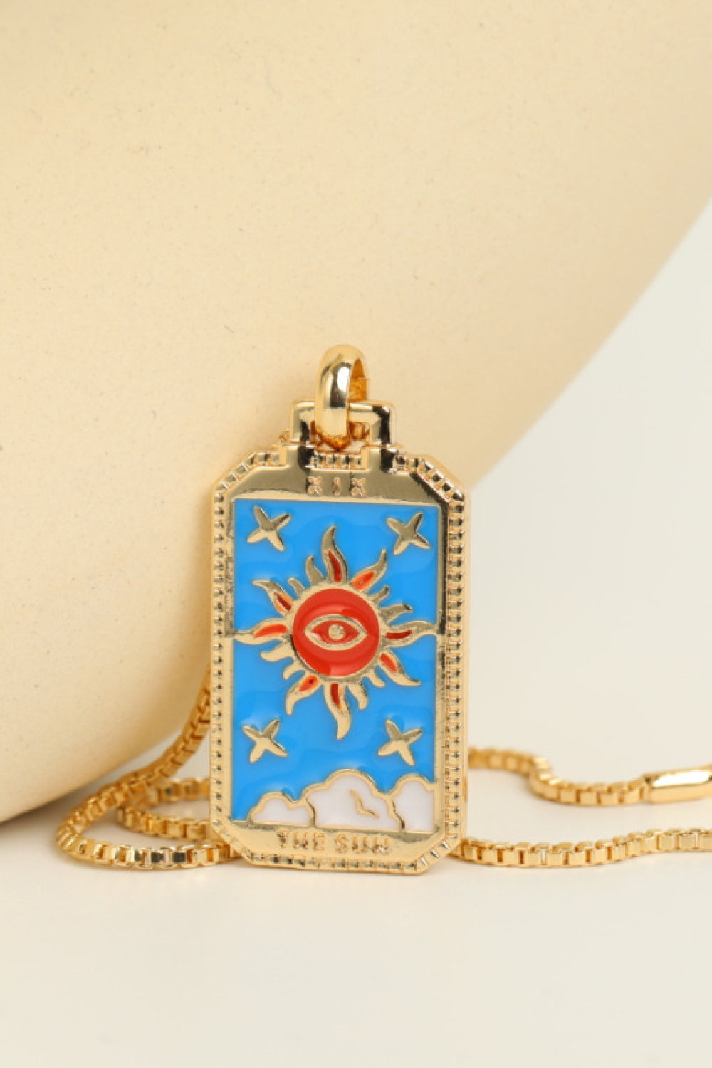 Tarot Card Pendant Copper Necklace Trendsi