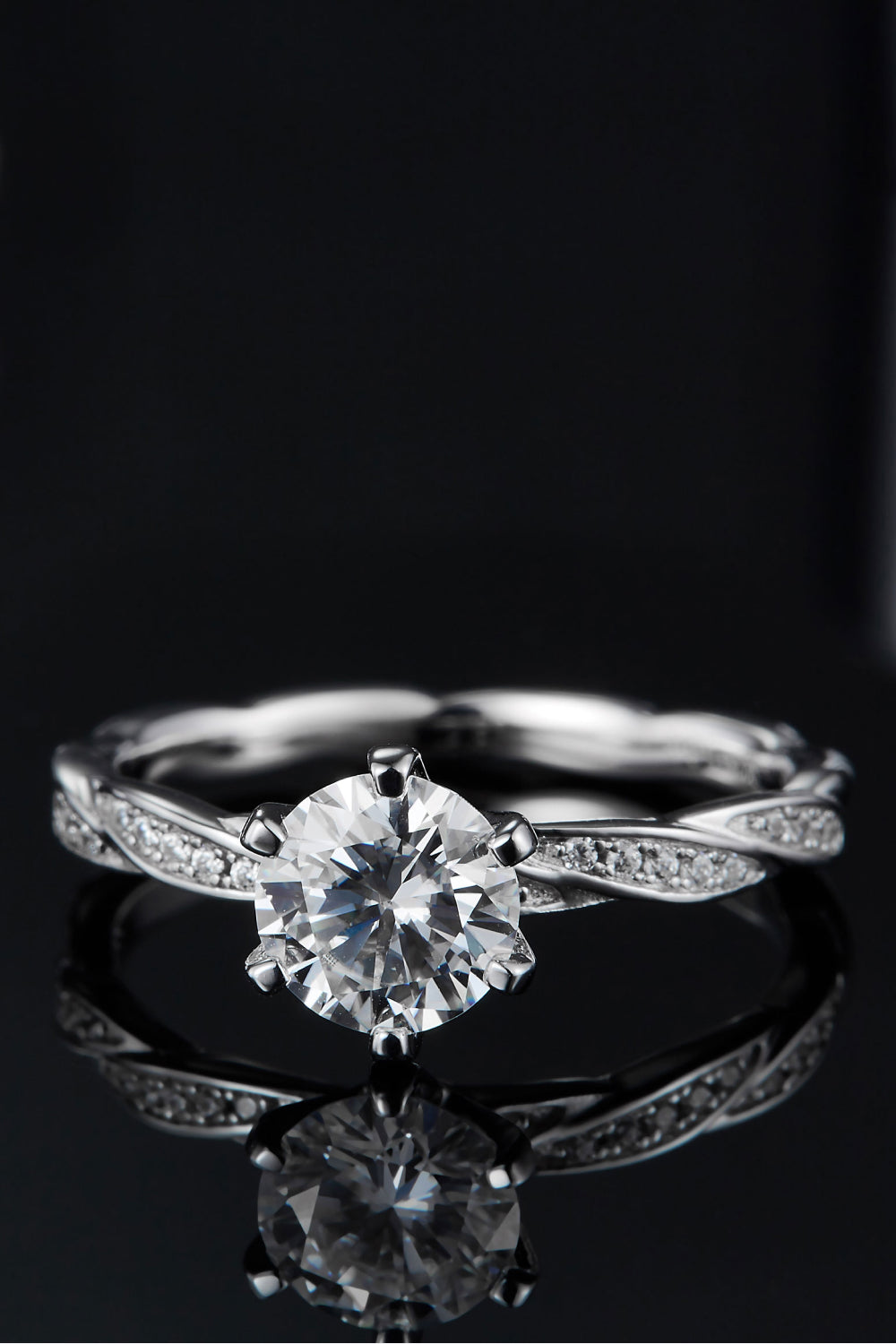 Minimalist 1 Carat Moissanite 925 Sterling Silver Ring Trendsi