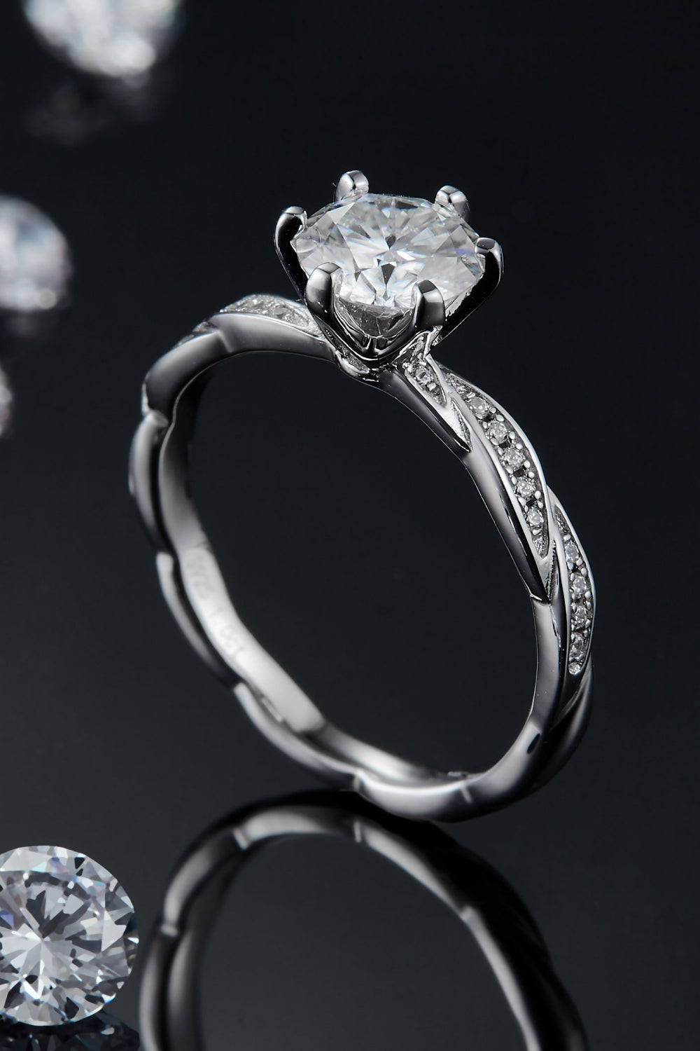 Minimalist 1 Carat Moissanite 925 Sterling Silver Ring Trendsi