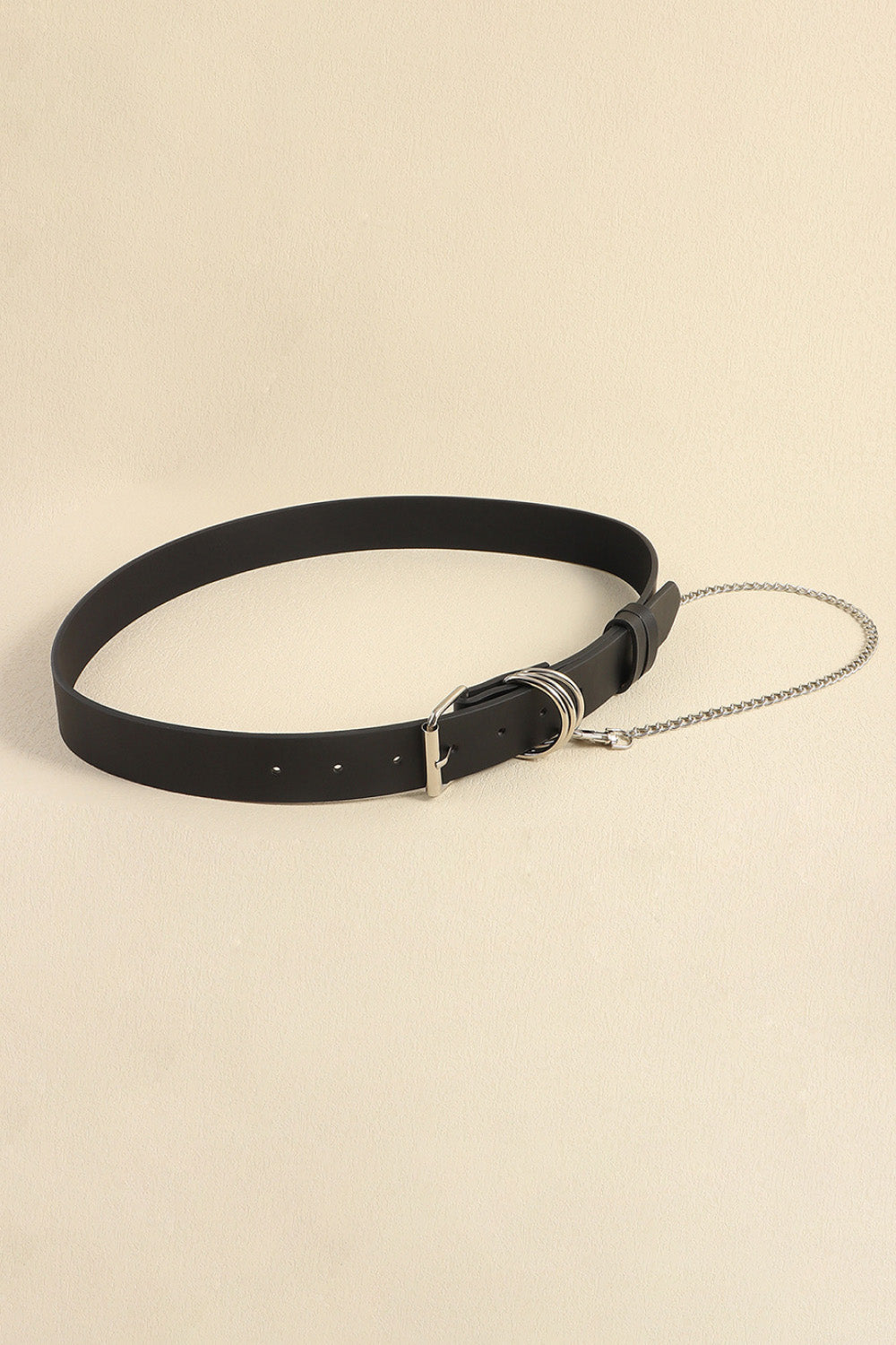 PU Leather Alloy Chain Belt Trendsi