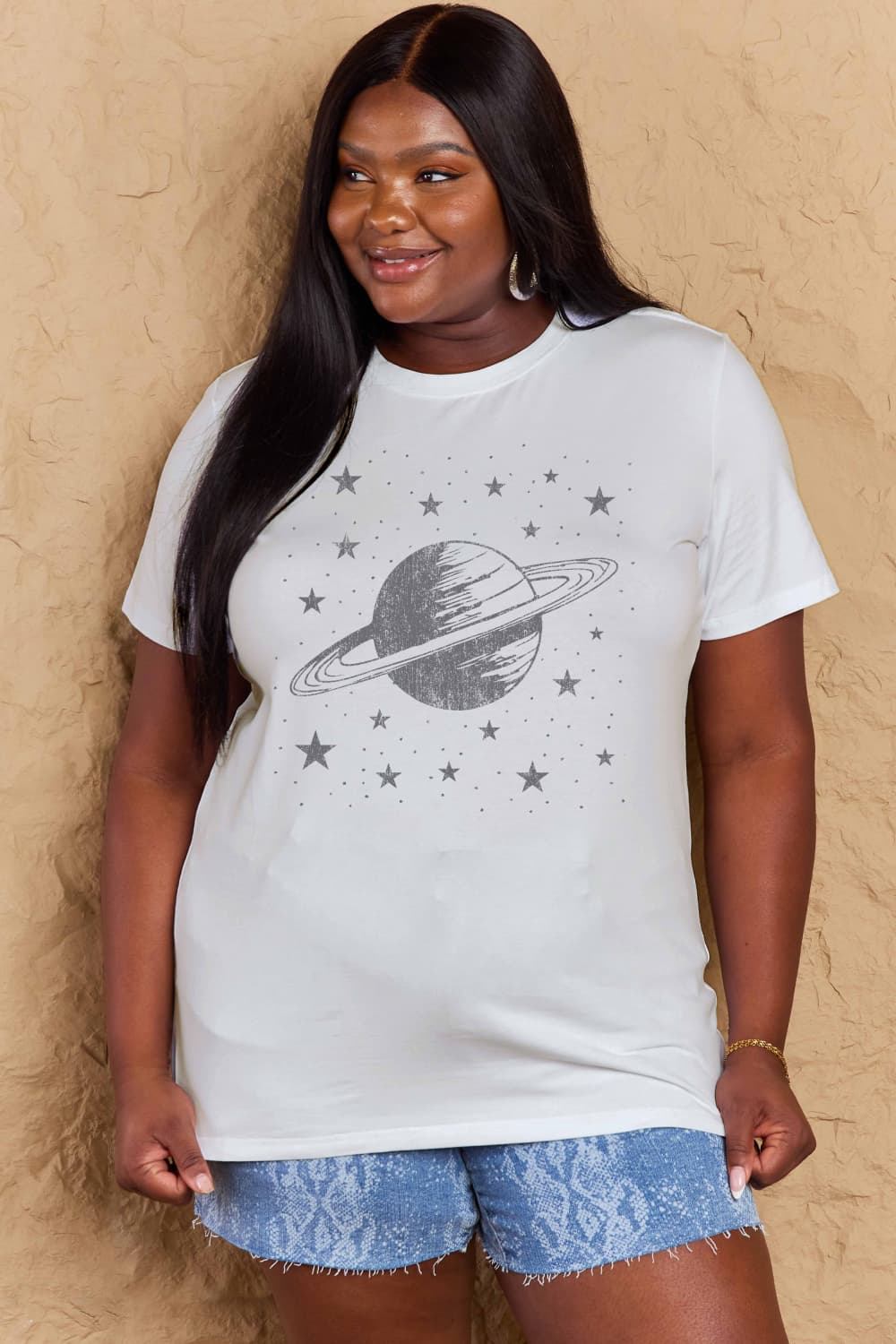 Simply Love Full Size Planet Graphic Cotton T-Shirt Trendsi