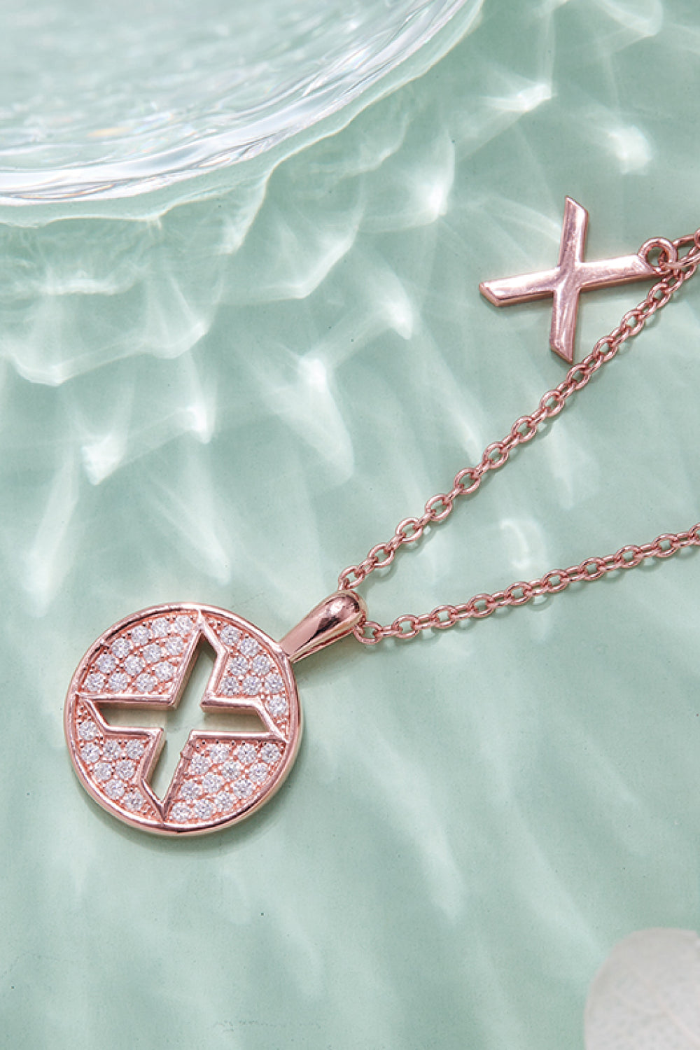 Moissanite U to Z Pendant Necklace Trendsi
