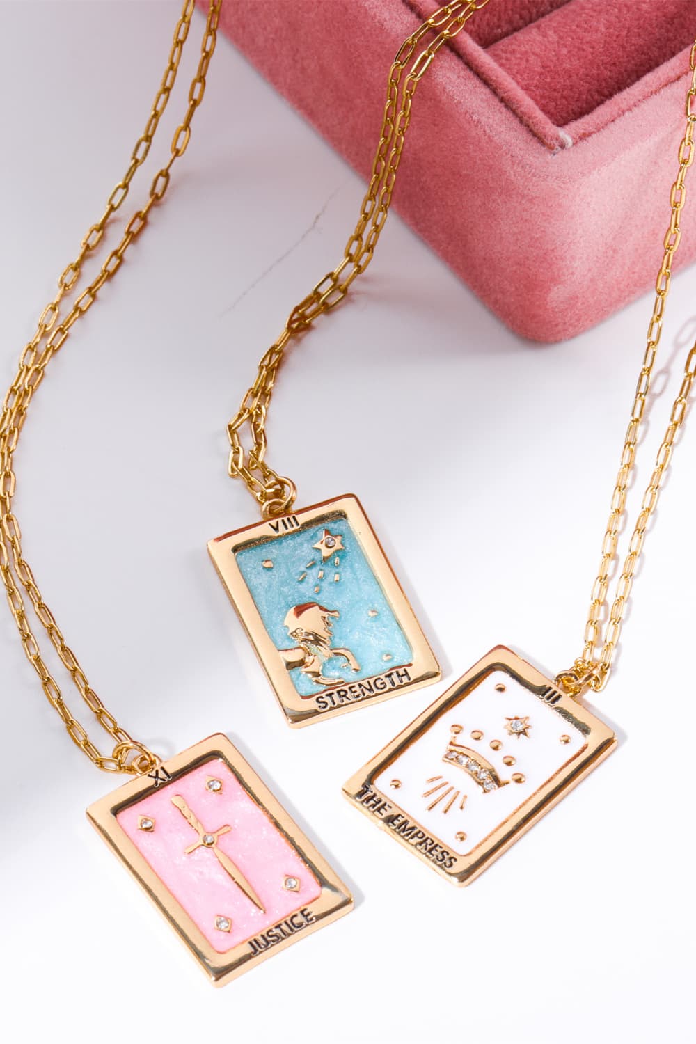 Tarot Card Pendant Copper Necklace Trendsi
