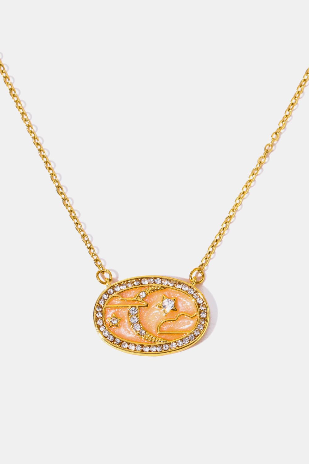 Stars in the Plate Pendant Copper Necklace Trendsi