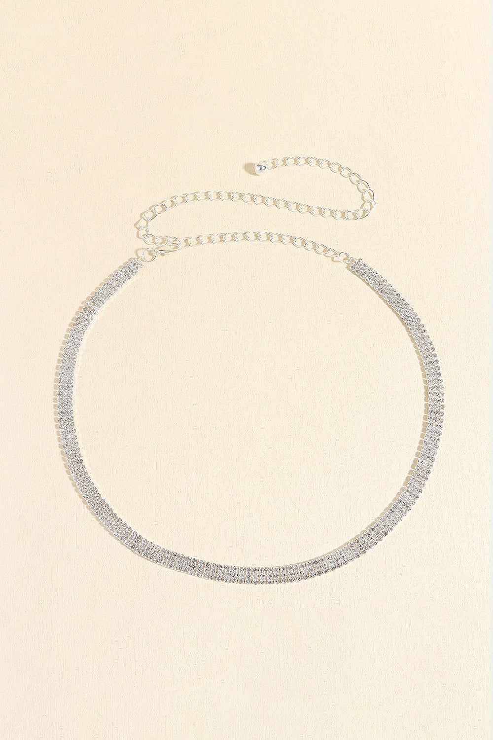Rhinestones Alloy Belt Trendsi