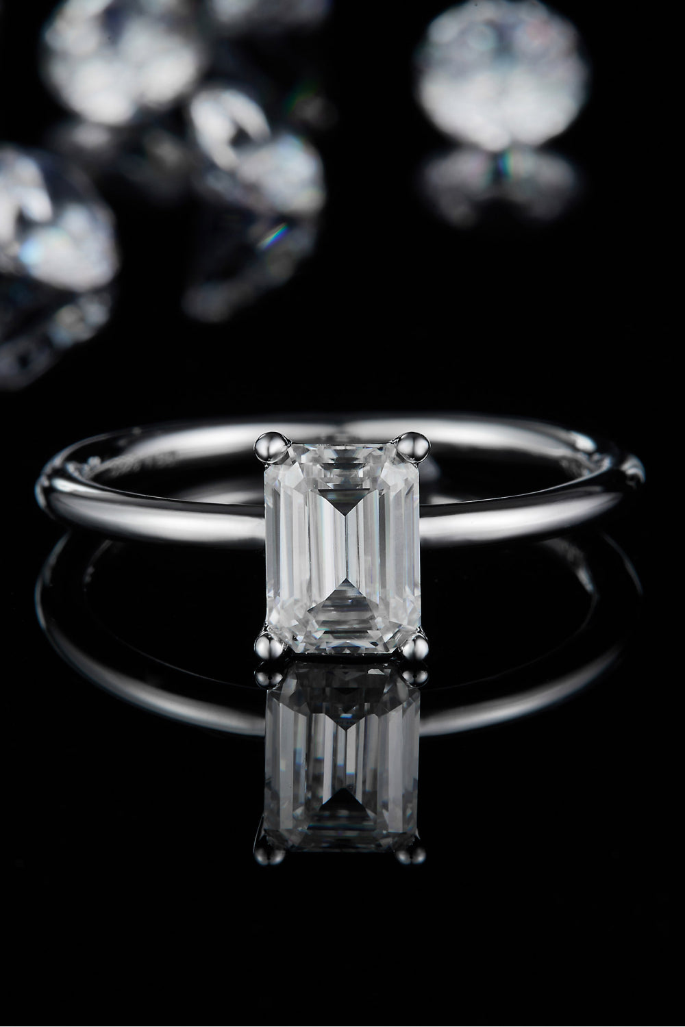 Solitaire 1 Carat Moissanite 925 Sterling Silver Ring Trendsi