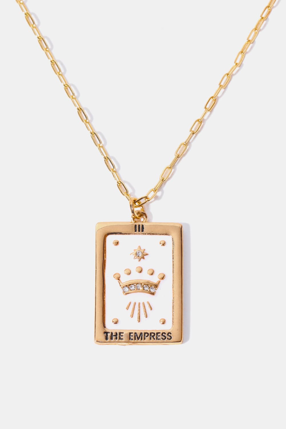 Tarot Card Pendant Copper Necklace Trendsi
