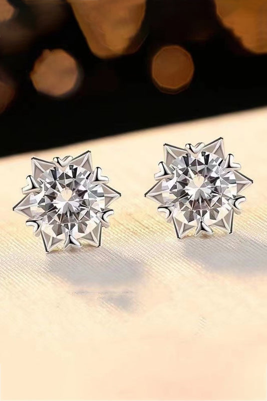 Stuck On You 4 Carat Moissanite Stud Earrings Trendsi