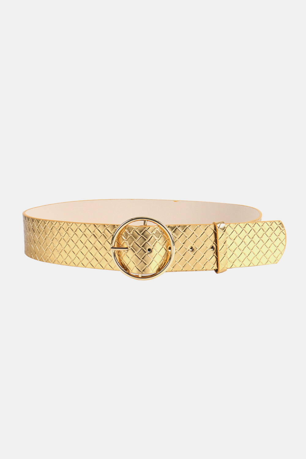 PU Leather Circle Shape Buckle Belt Trendsi