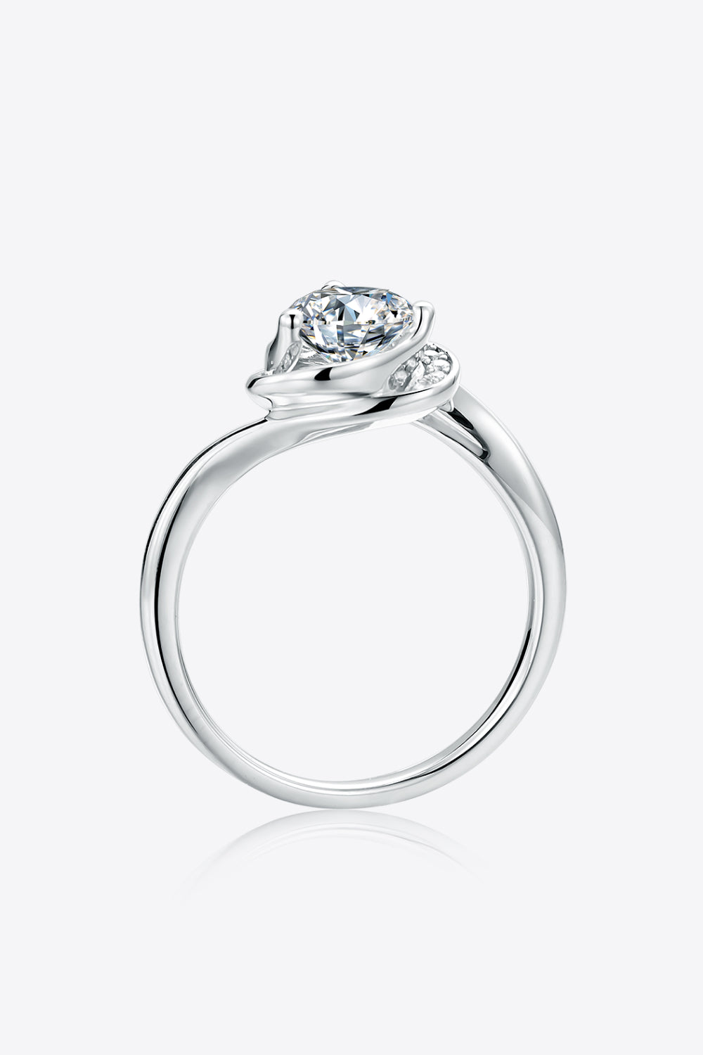 1 Carat Moissanite 925 Sterling Silver Heart Ring Trendsi