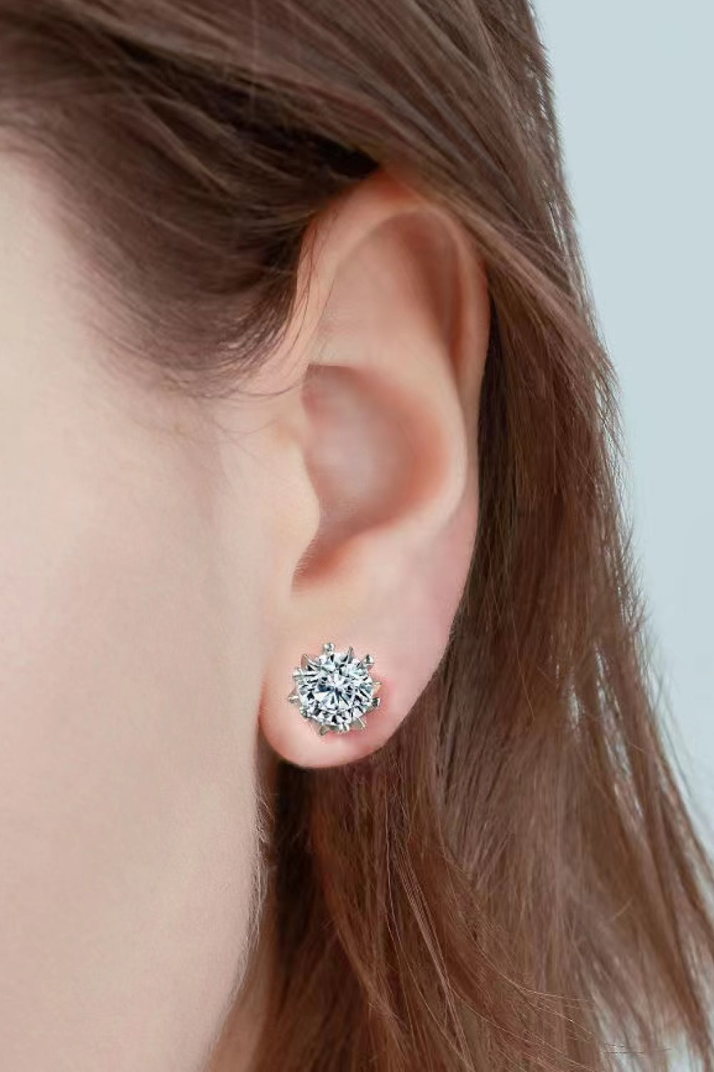 Stuck On You 4 Carat Moissanite Stud Earrings Trendsi