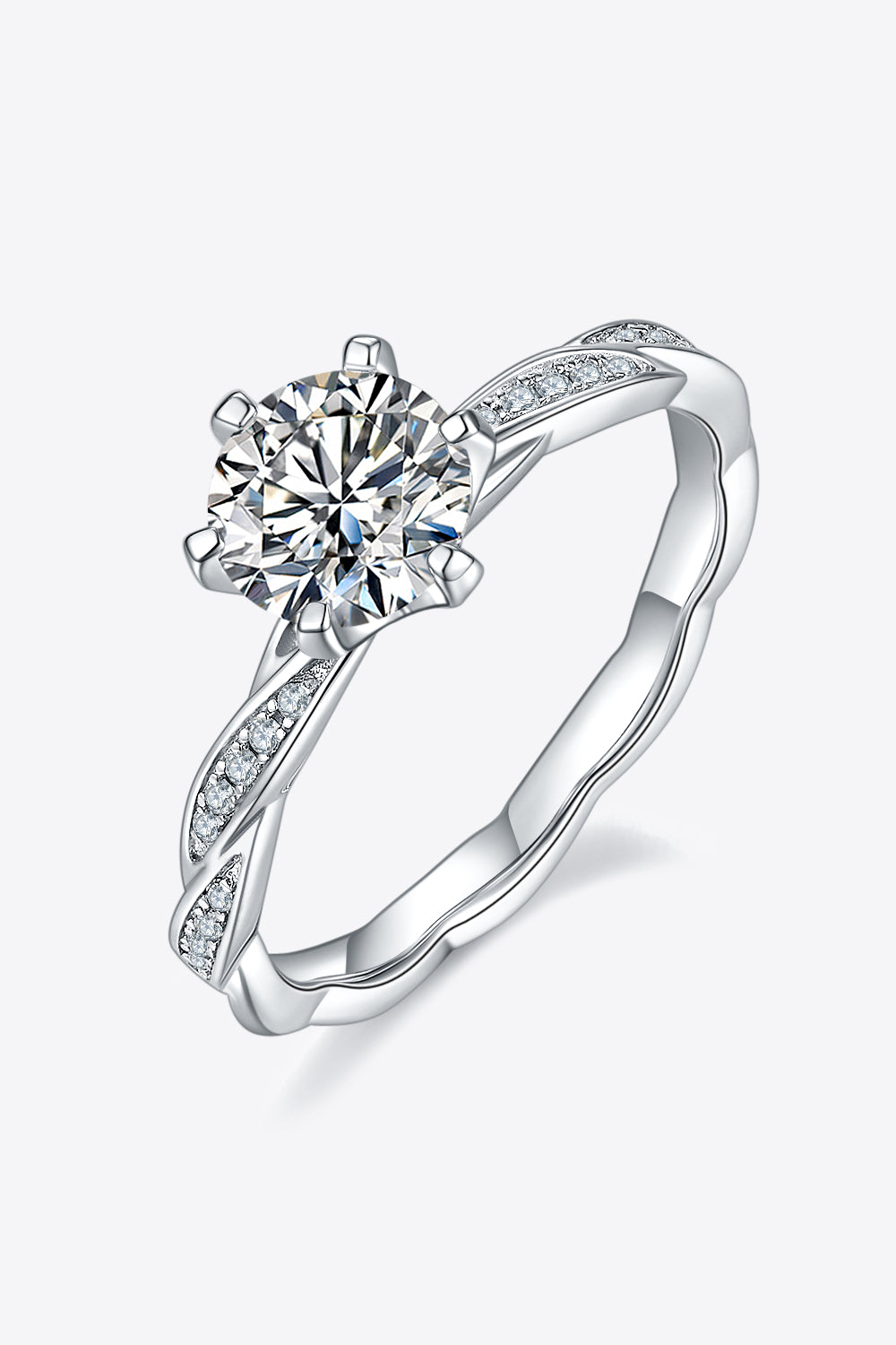 Minimalist 1 Carat Moissanite 925 Sterling Silver Ring Trendsi