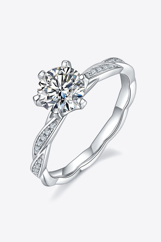 Minimalist 1 Carat Moissanite 925 Sterling Silver Ring Trendsi