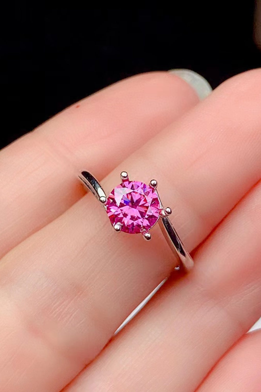 Can't Stop Your Shine 1 Carat Moissanite Ring Trendsi