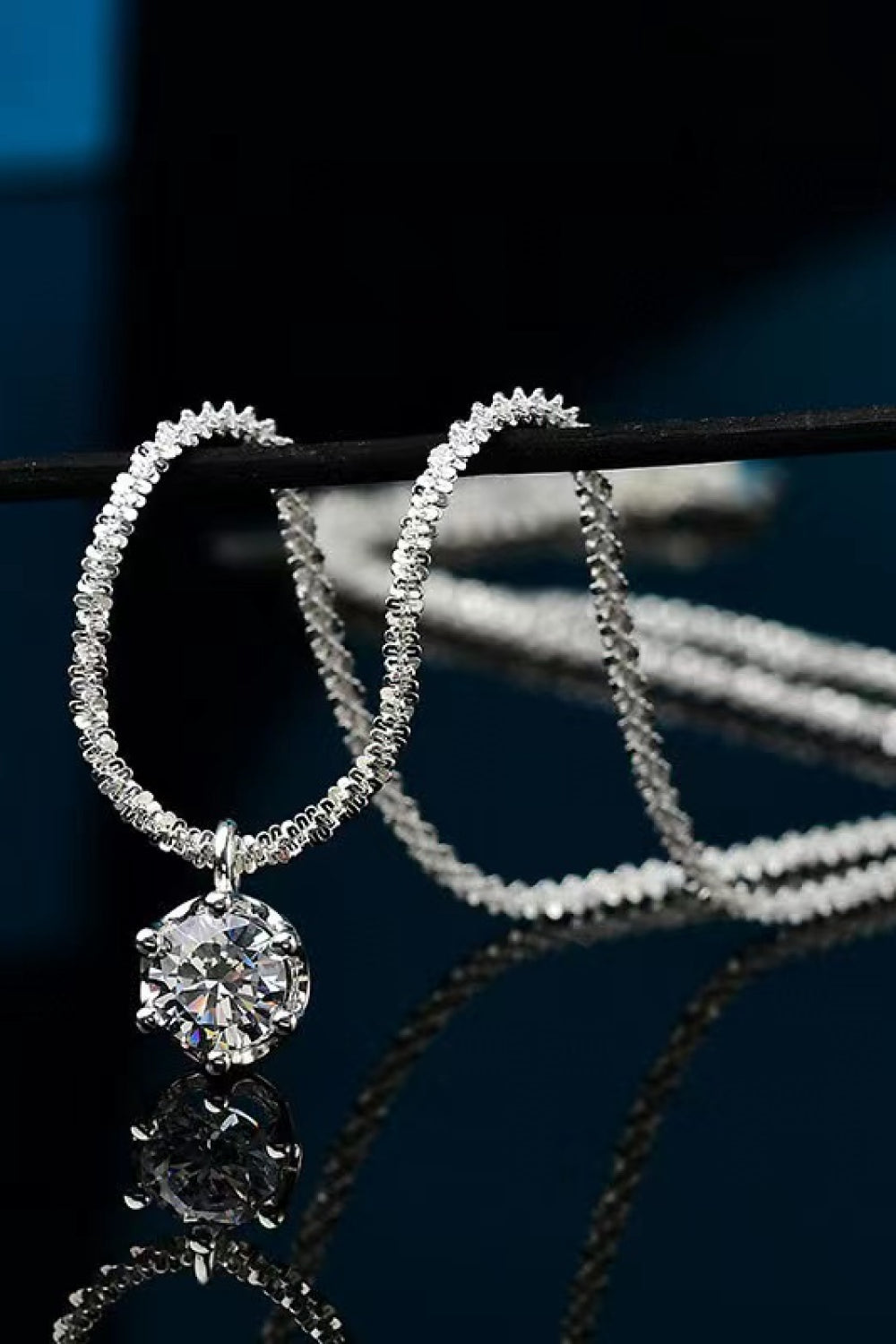 Modern 1 Carat Moissanite 925 Sterling Silver Necklace Trendsi