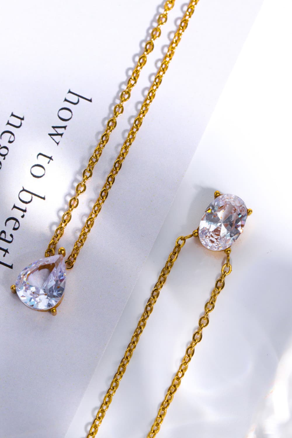 Stainless Steel Geometrical Shape Necklace Trendsi