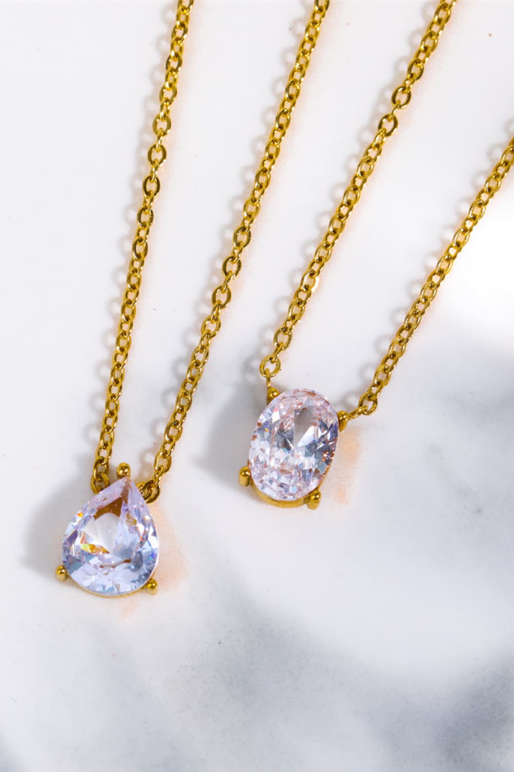 Stainless Steel Geometrical Shape Necklace Trendsi