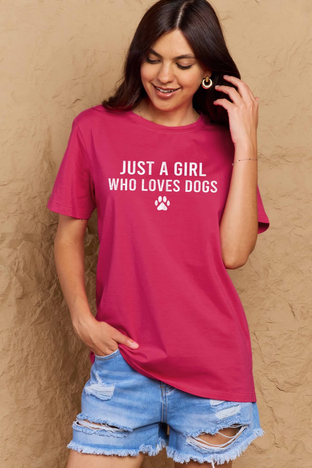 Simply Love Full Size Dog Paw Graphic Cotton T-Shirt Trendsi
