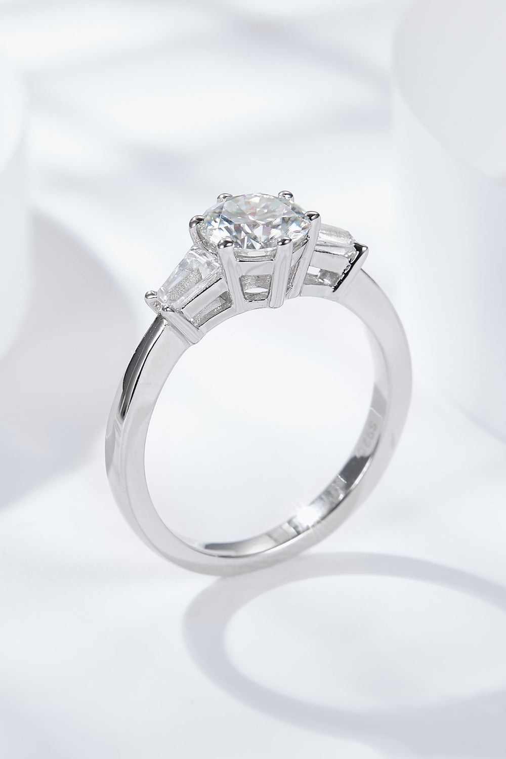 Loyal Love 1 Carat Moissanite Platinum-Plated Ring Trendsi