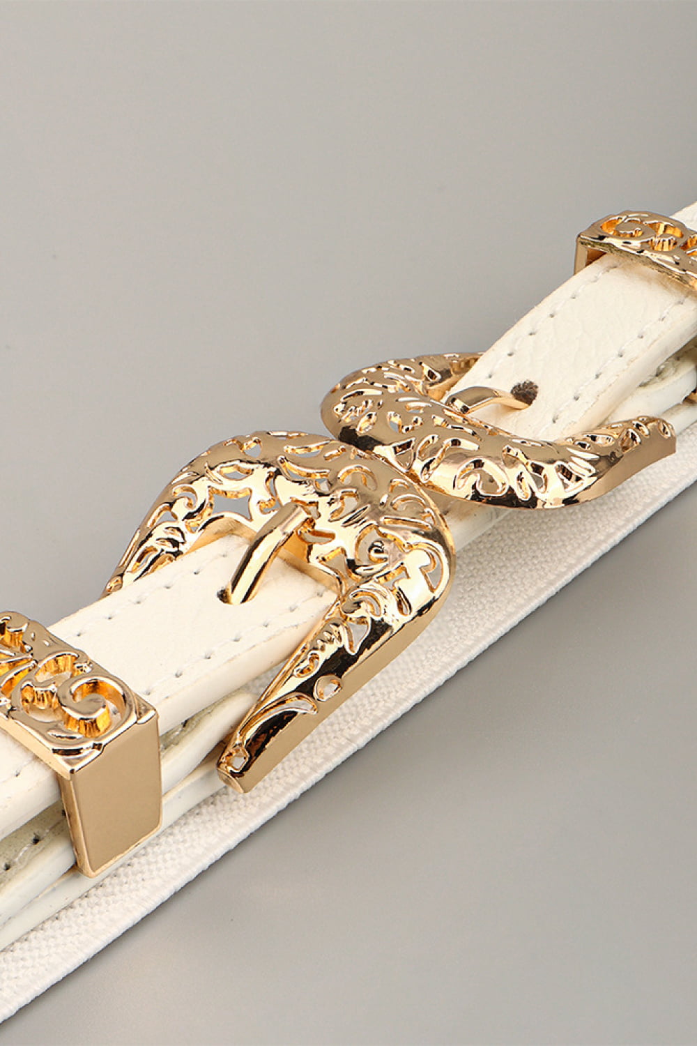 Double Buckle Elastic Belt Trendsi