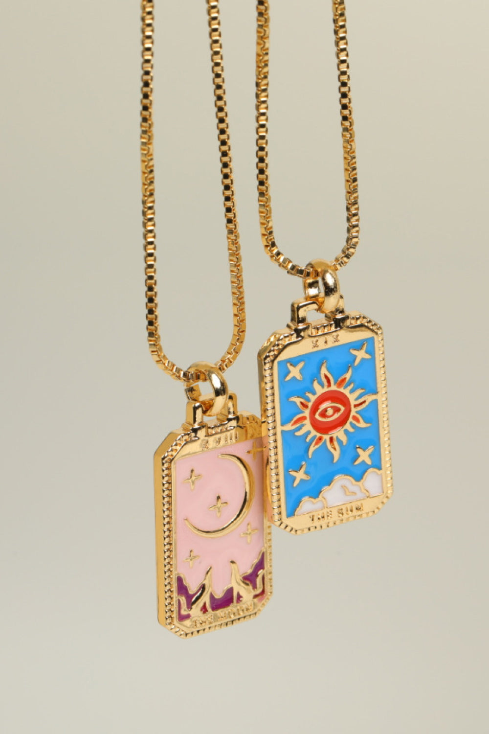 Tarot Card Pendant Copper Necklace Trendsi