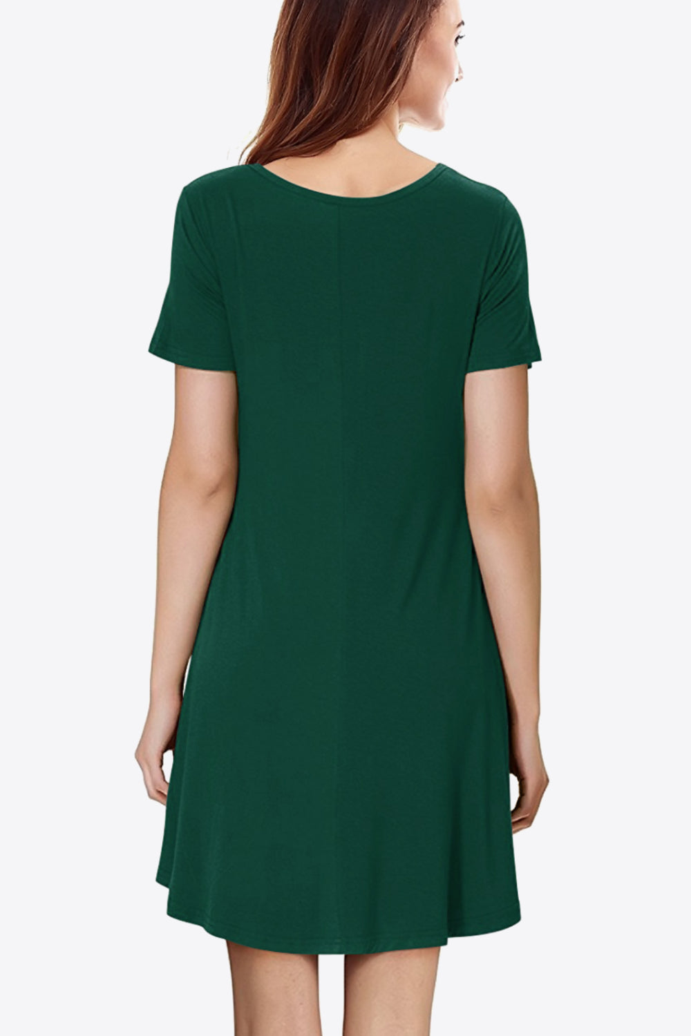 Short Sleeve V-Neck Knee-Length Dress Trendsi