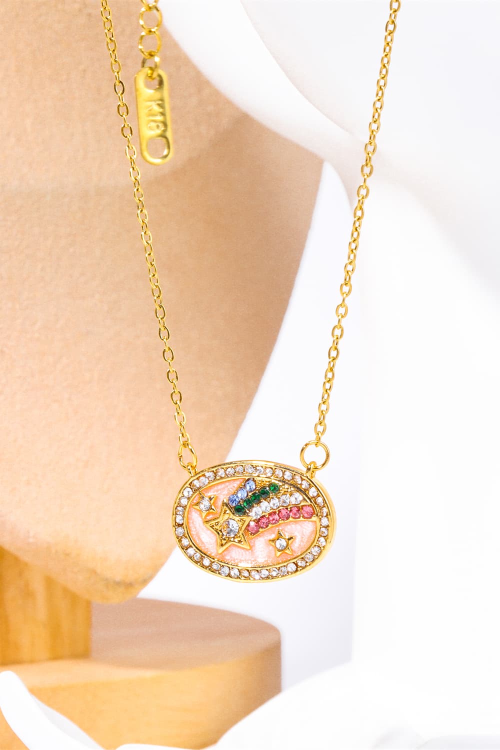 Stars in the Plate Pendant Copper Necklace Trendsi
