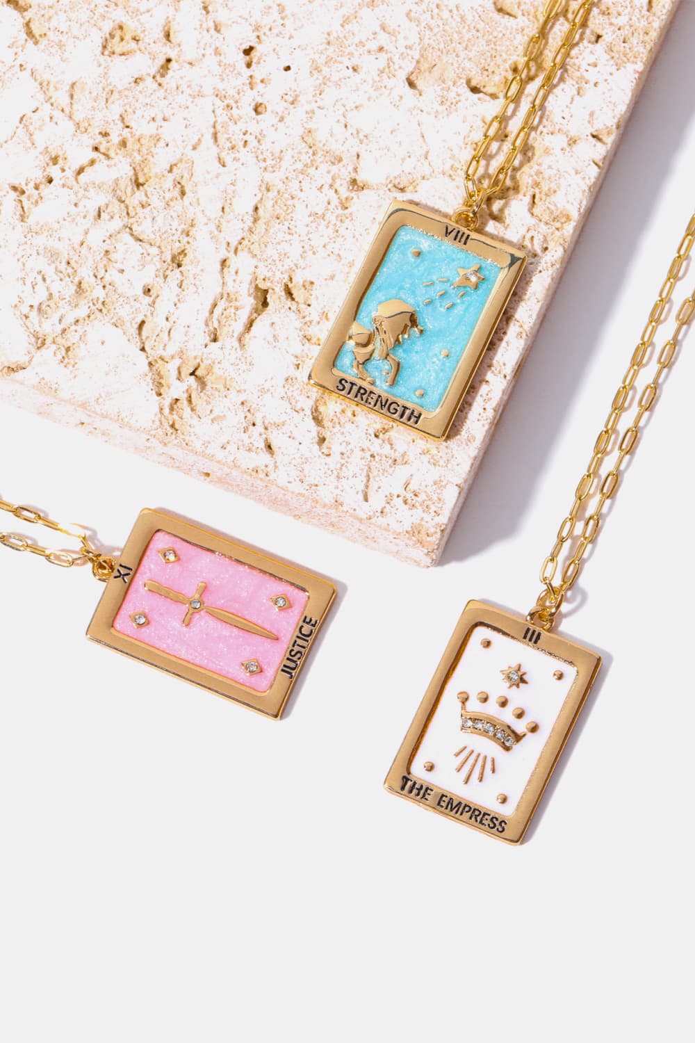 Tarot Card Pendant Copper Necklace Trendsi