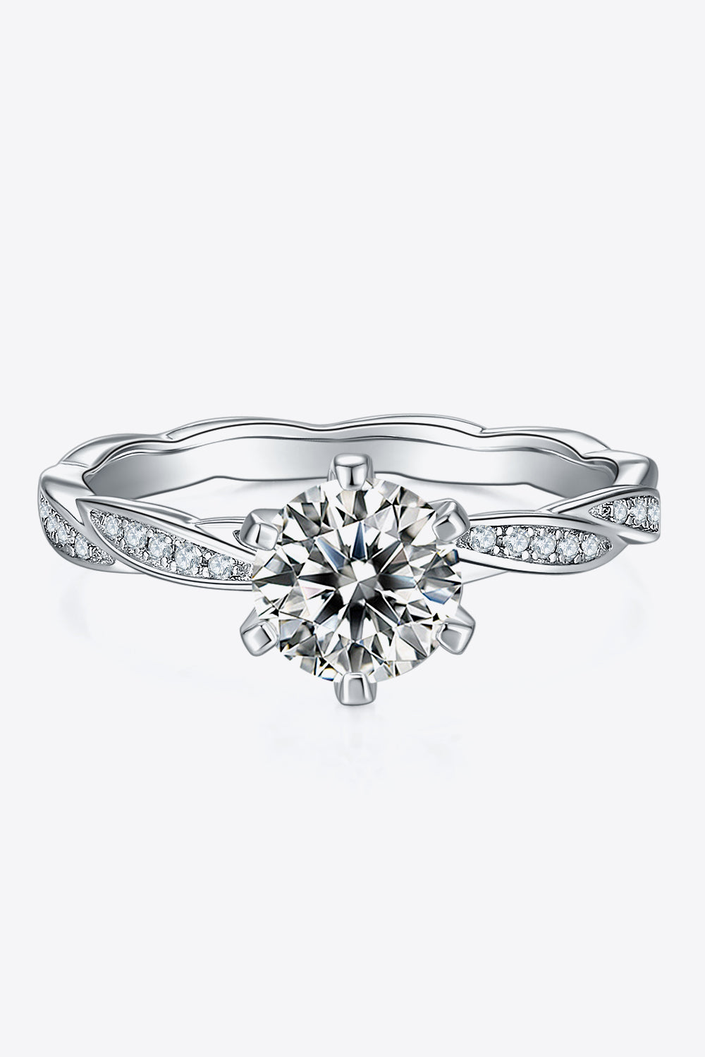 Minimalist 1 Carat Moissanite 925 Sterling Silver Ring Trendsi