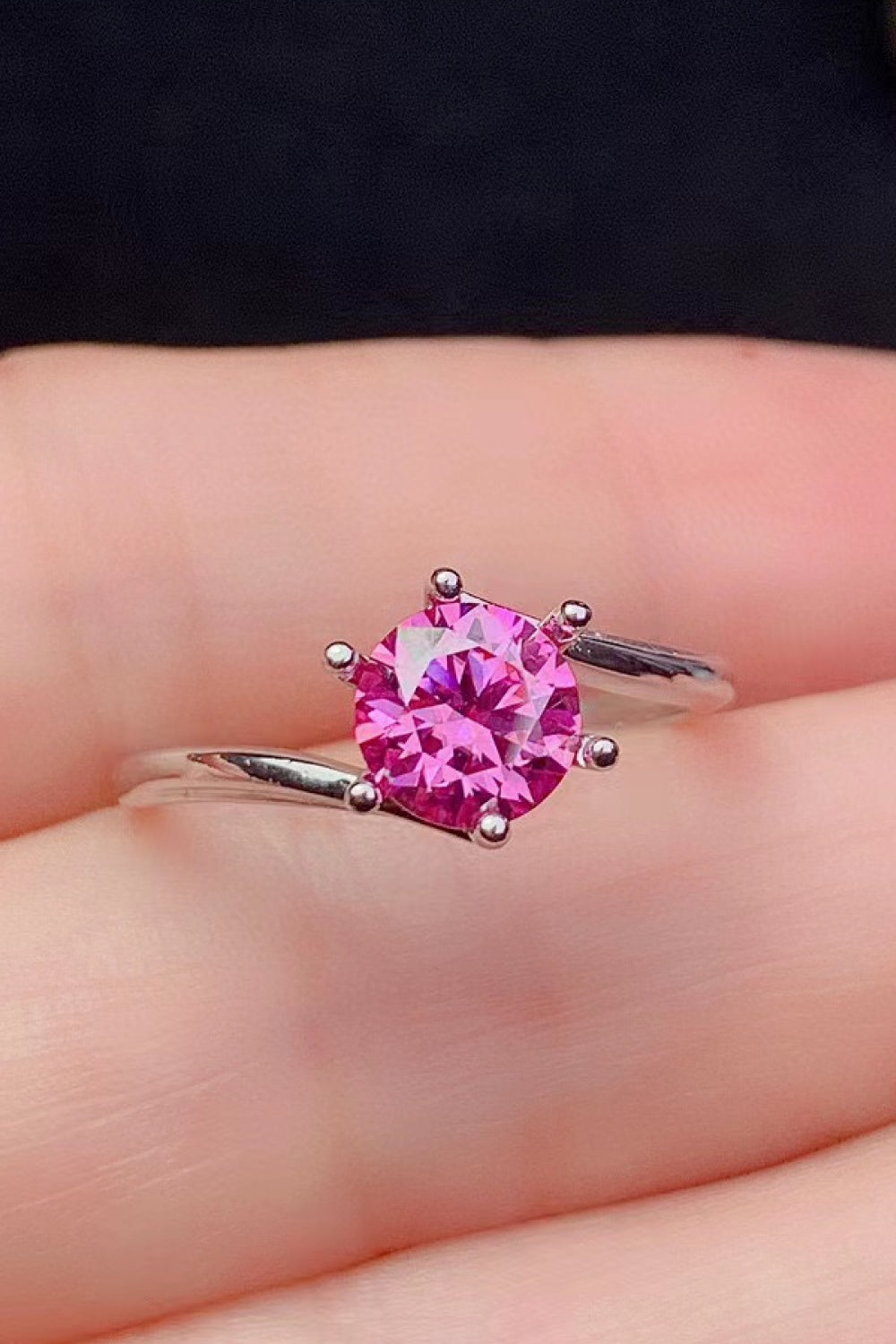 Can't Stop Your Shine 1 Carat Moissanite Ring Trendsi