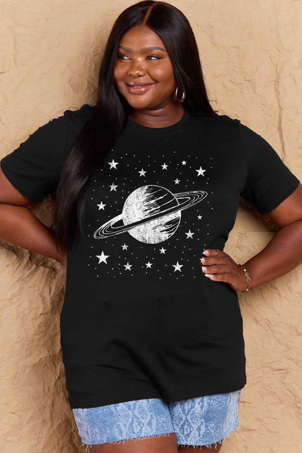 Simply Love Full Size Planet Graphic Cotton T-Shirt Trendsi