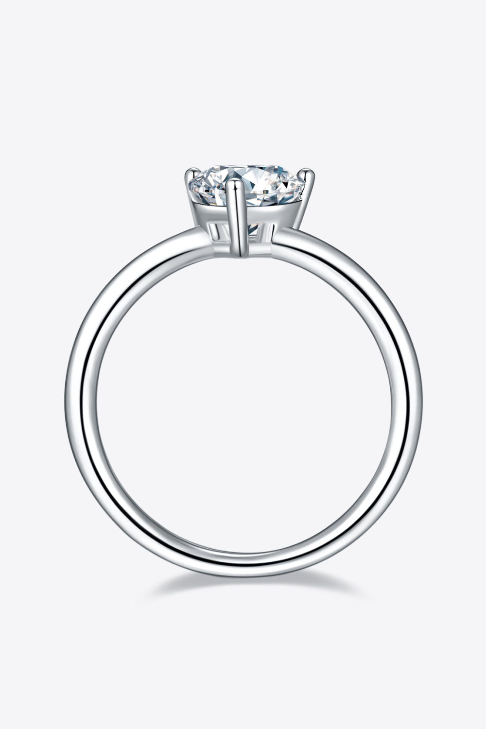 Solitaire 1 Carat Moissanite 925 Sterling Silver Ring Trendsi