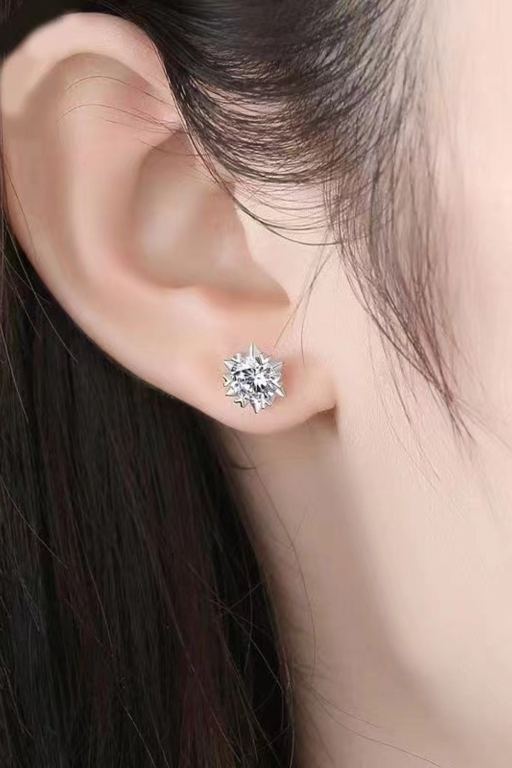 Stuck On You 4 Carat Moissanite Stud Earrings Trendsi