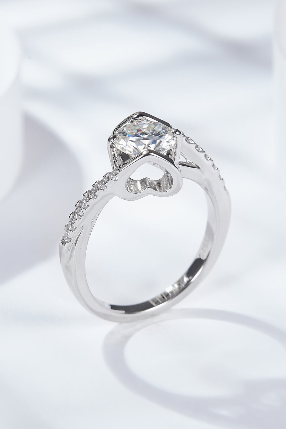 Limitless Love Platinum-Plated Moissanite Ring Trendsi