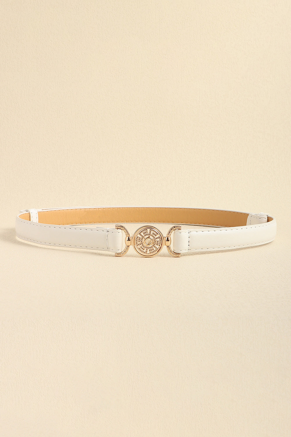 Rhinestone Decor PU Leather Belt Trendsi