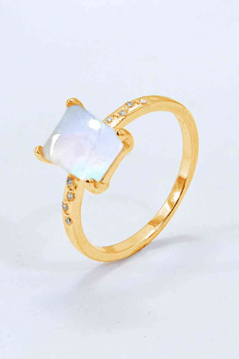 Square Moonstone Ring Trendsi