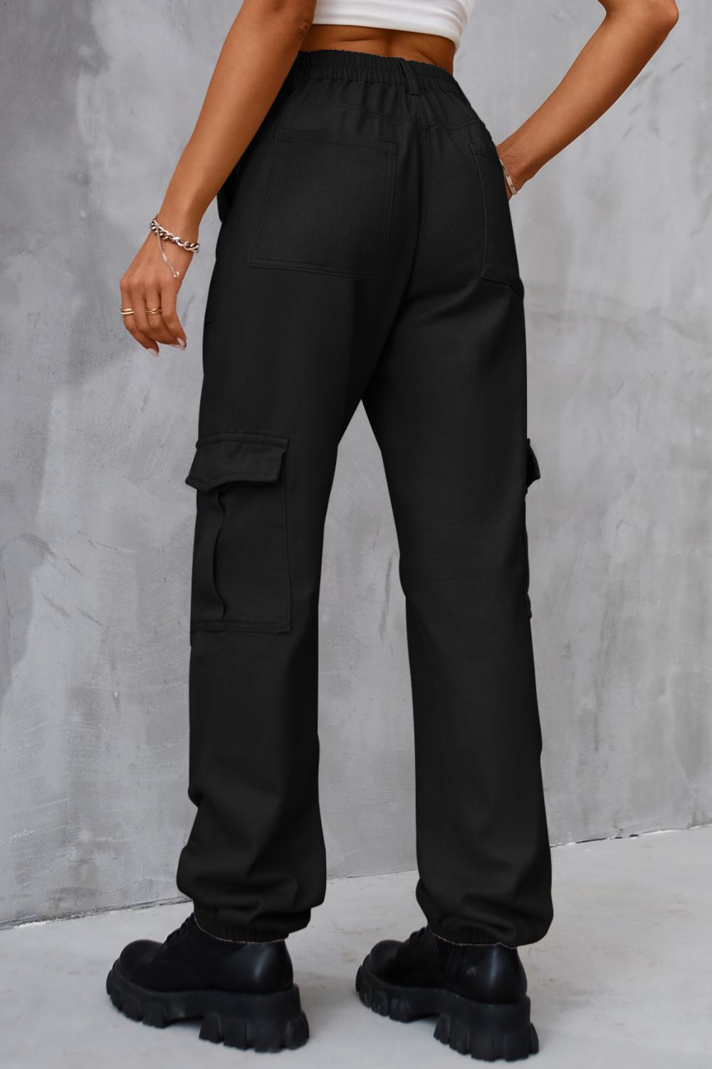 Buttoned High Waist Jeans with Pockets Trendsi
