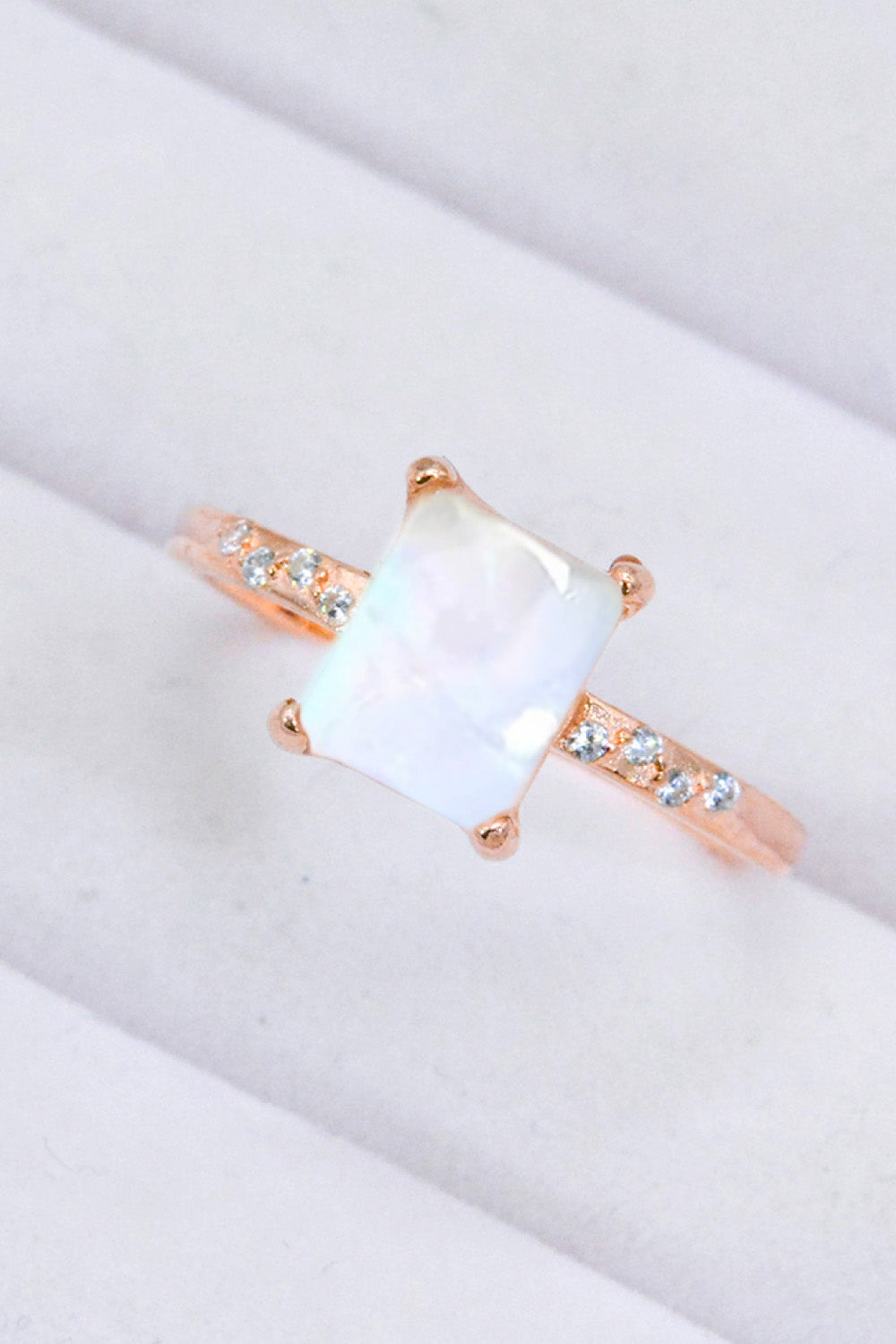 Square Moonstone Ring Trendsi