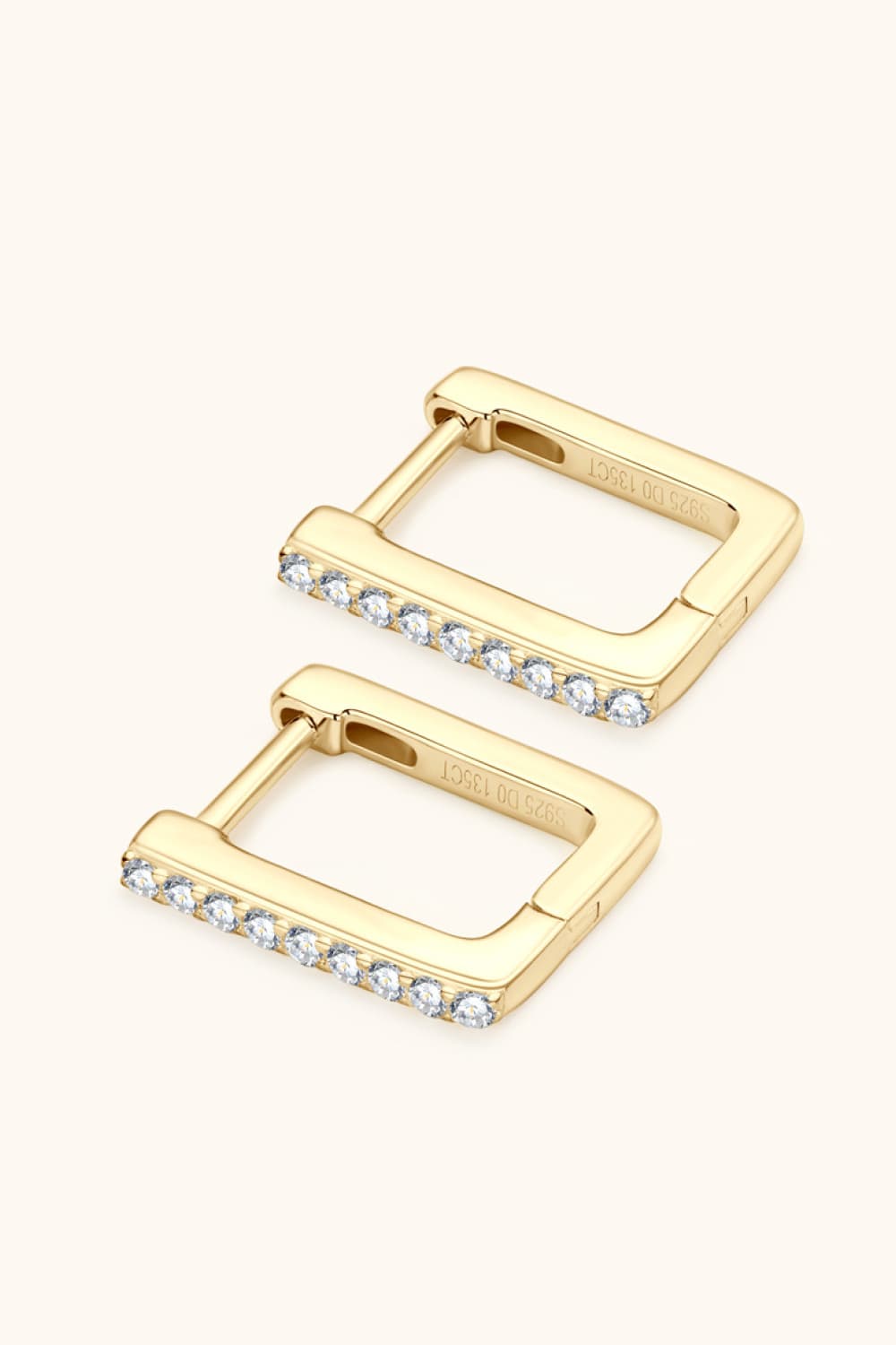 Moissanite Geometric 925 Sterling Silver Earrings Trendsi