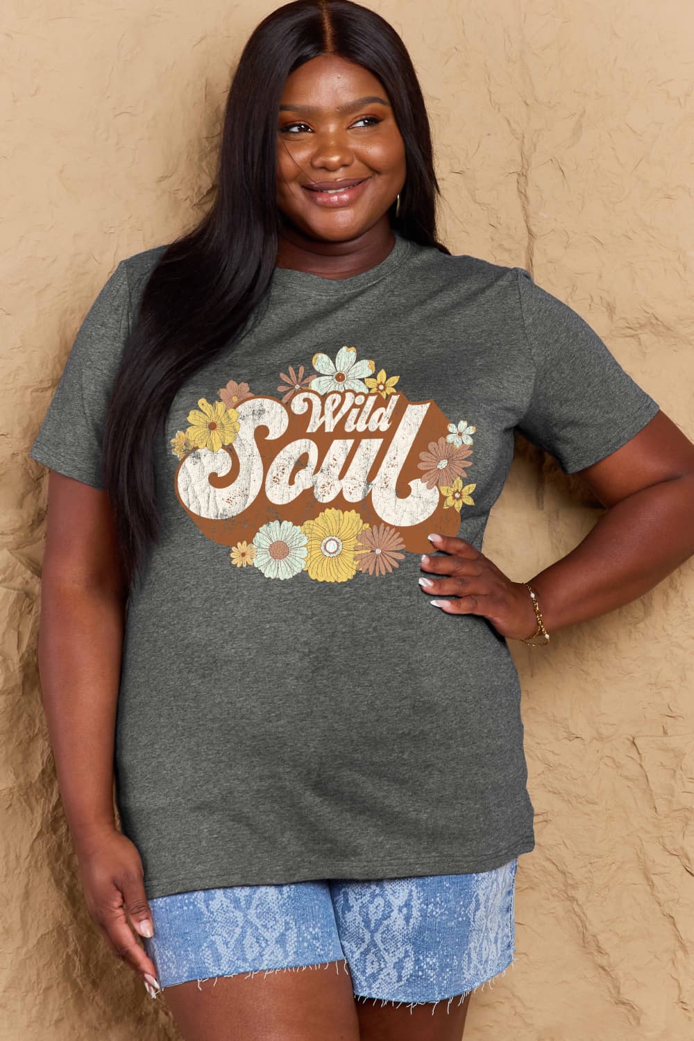 Simply Love Full Size WILD SOUL Graphic Cotton T-Shirt Trendsi